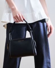 CHARLES & KEITH - Túi đeo vai nữ chữ nhật chi tiết tay cầm xoắn thời trang