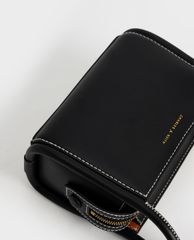 CHARLES & KEITH - Túi đeo vai nữ chữ nhật chi tiết tay cầm xoắn thời trang