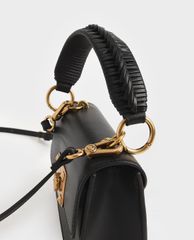 CHARLES & KEITH - Túi xách tay nữ hình chữ nhật Metallic Turn Lock