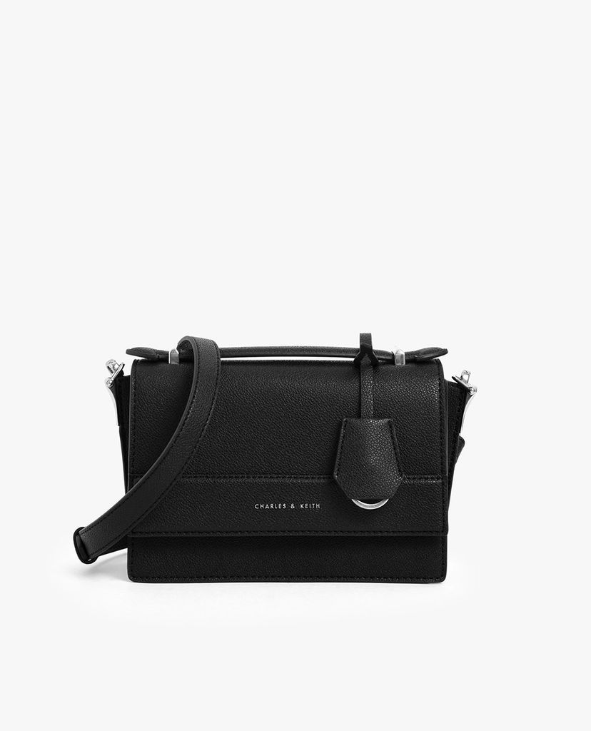 CHARLES & KEITH - Túi xách tay nữ chữ nhật Front Flap Top