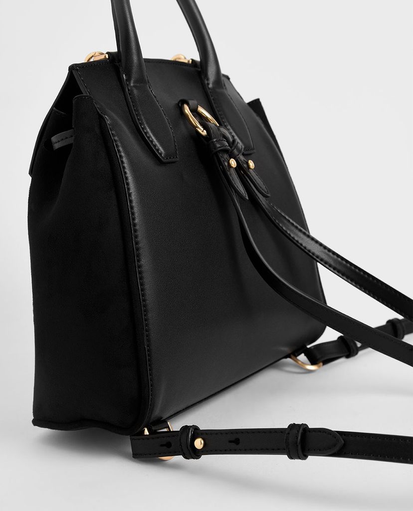 CHARLES & KEITH - Balo nữ rút dây Textured Chain Link