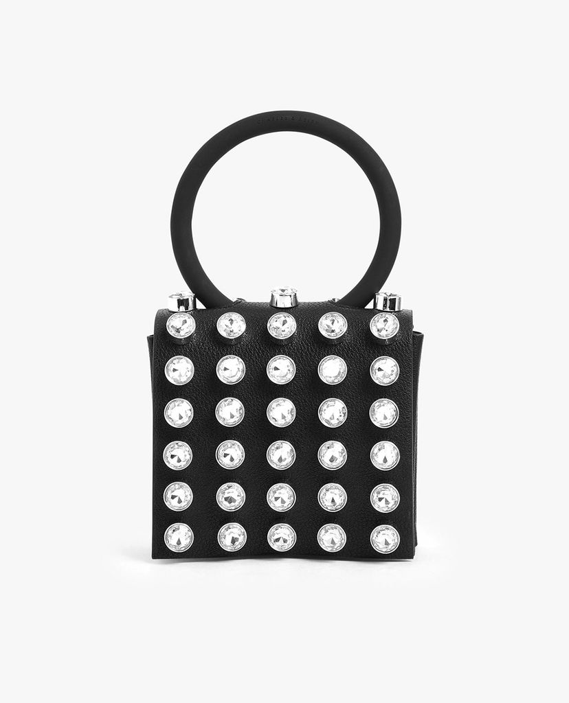CHARLES & KEITH - Ví cầm tay nữ phom vuông Studded Wristlet