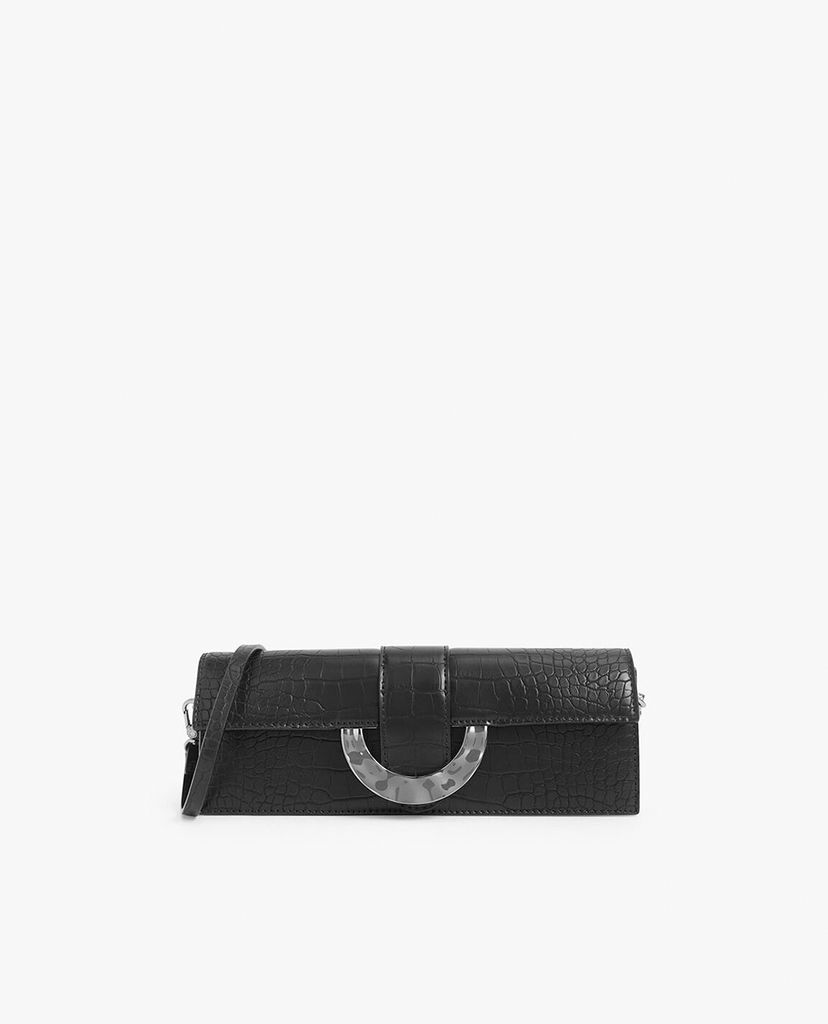 CHARLES & KEITH - Ví cầm tay nữ dáng dài Croc Effect