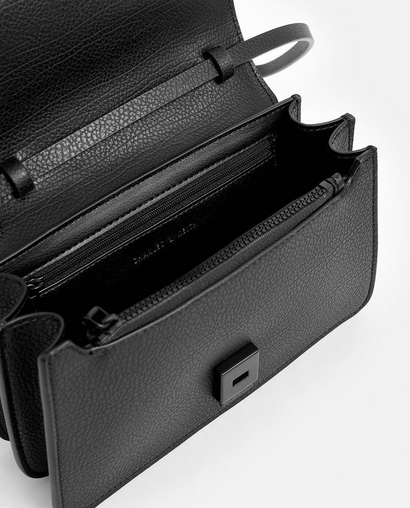 CHARLES & KEITH - Ví cầm tay nữ chữ nhật Acrylic Handle Wristlet