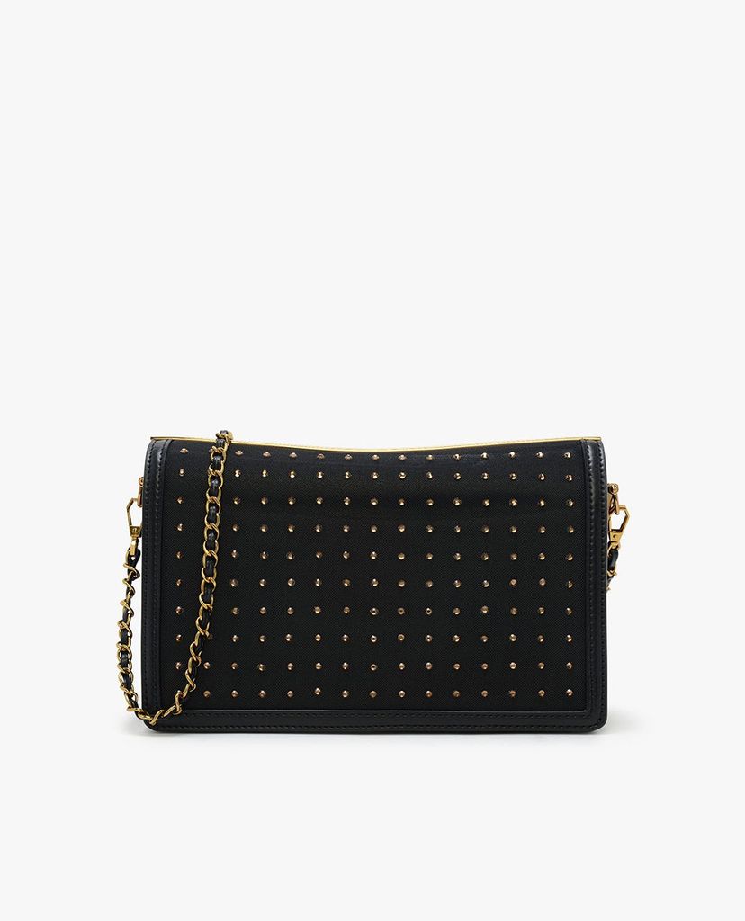 CHARLES & KEITH - Túi đeo chéo nữ chữ nhật phối đinh tán thời trang