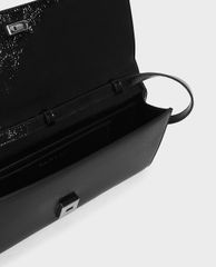 CHARLES & KEITH - Ví cầm tay nữ chữ nhật Front Flap Chain