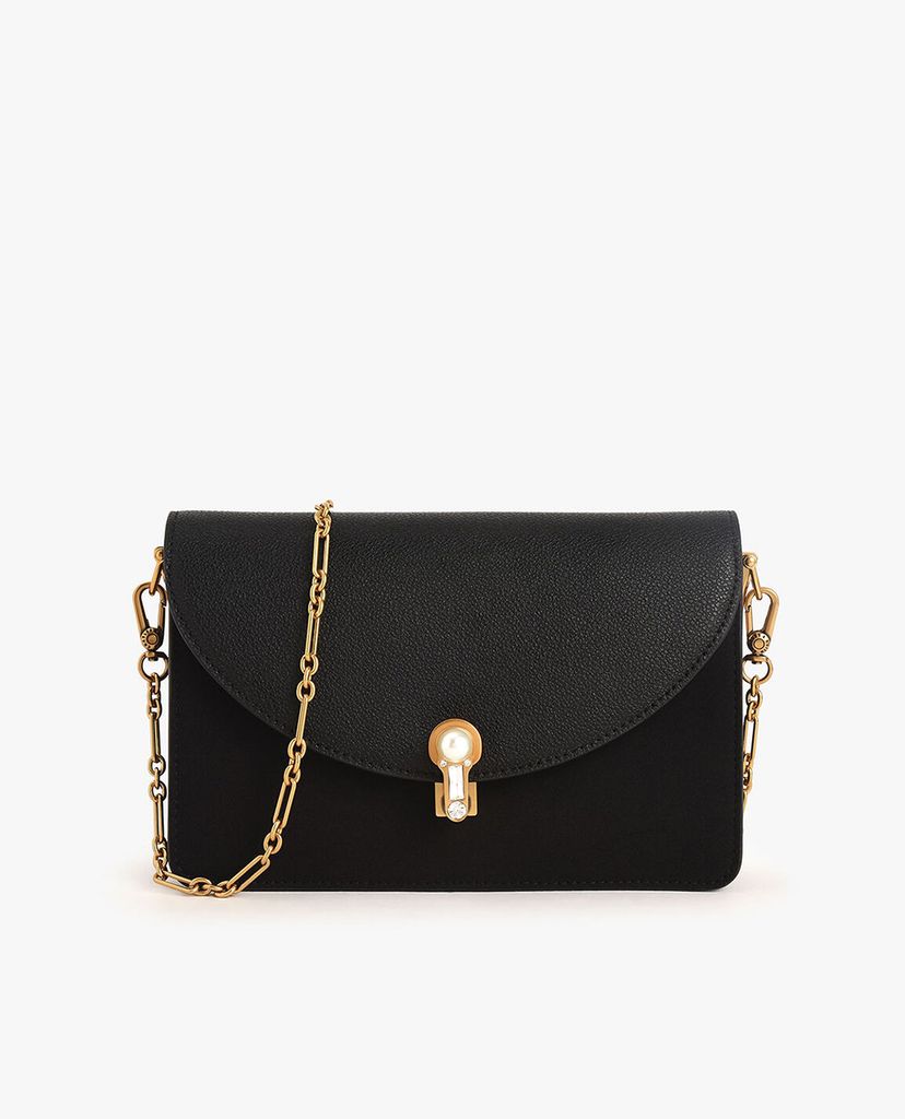 CHARLES & KEITH - Túi đeo vai nữ chữ nhật Textured Turn Lock