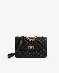 CHARLES & KEITH - Túi đeo chéo nữ chữ nhật Quilted Turn Lock