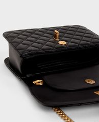 CHARLES & KEITH - Túi đeo chéo nữ chữ nhật Quilted Turn Lock