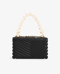 CHARLES & KEITH - Túi đeo chéo nữ chữ nhật Pearl Embellished
