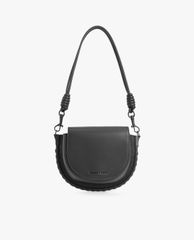 CHARLES & KEITH - Túi xách tay nữ Stitch Trim Saddle Bag
