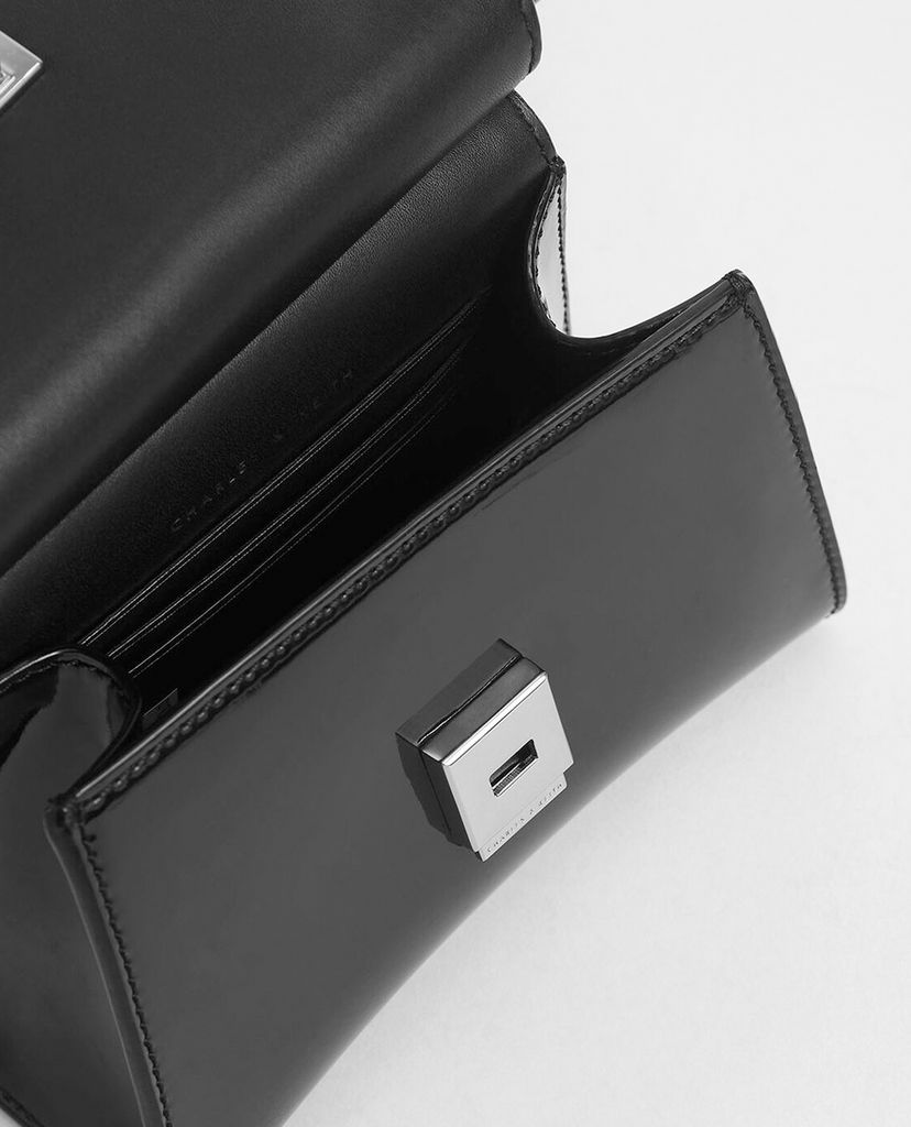 CHARLES & KEITH - Túi đeo chéo Patent Belt