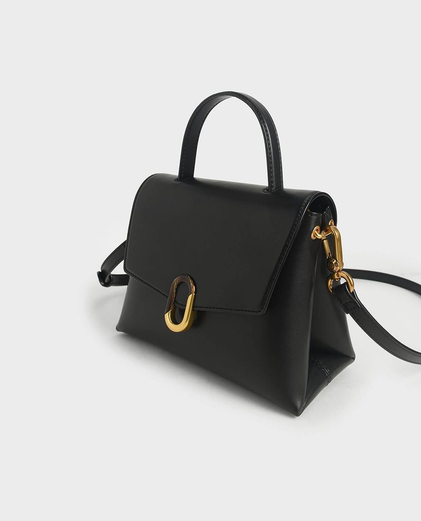 CHARLES & KEITH - Túi xách tay nữ Stone Embellished