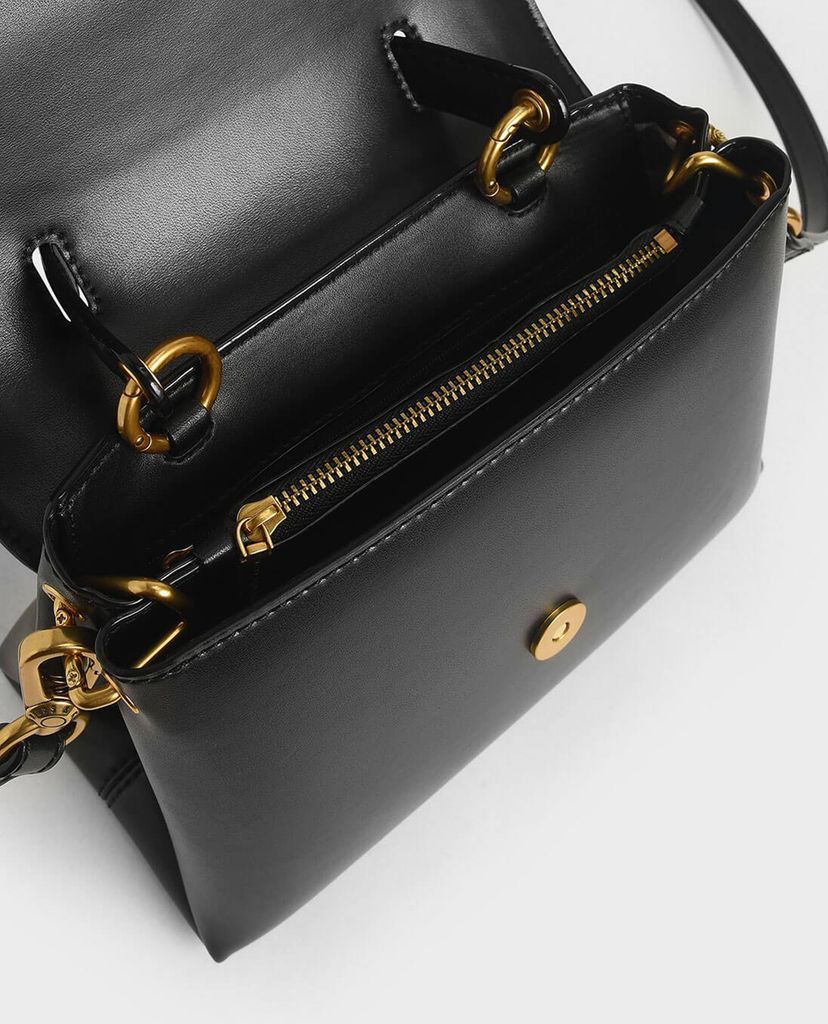 CHARLES & KEITH - Túi xách tay nữ Stone Embellished