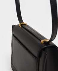 CHARLES & KEITH - Túi đeo chéo nữ Metallic Push Lock Crossbody Bag