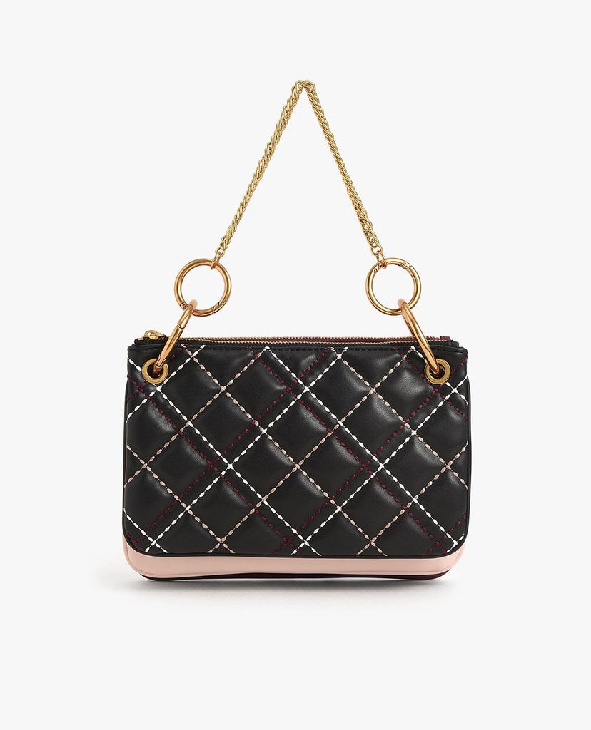 CHARLES & KEITH - Túi đeo chéo nữ tay cầm bằng kim loại thời trang