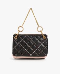 CHARLES & KEITH - Túi đeo chéo nữ tay cầm bằng kim loại thời trang