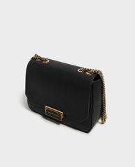CHARLES & KEITH - Túi đeo chéo nữ chữ nhật Classic Push Lock