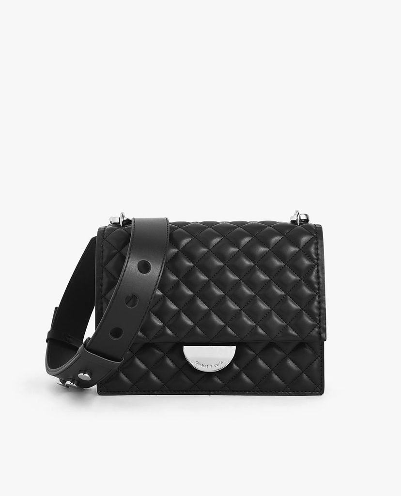 CHARLES & KEITH - Túi đeo chéo Quilted Crossbody