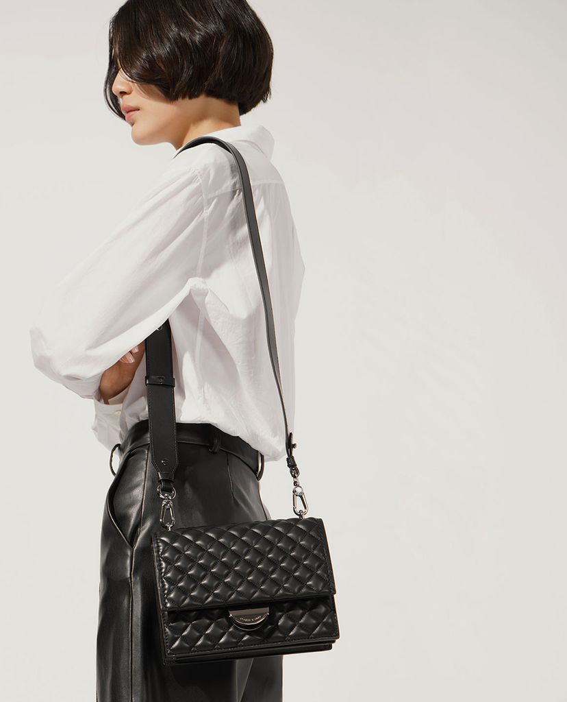 CHARLES & KEITH - Túi đeo chéo Quilted Crossbody