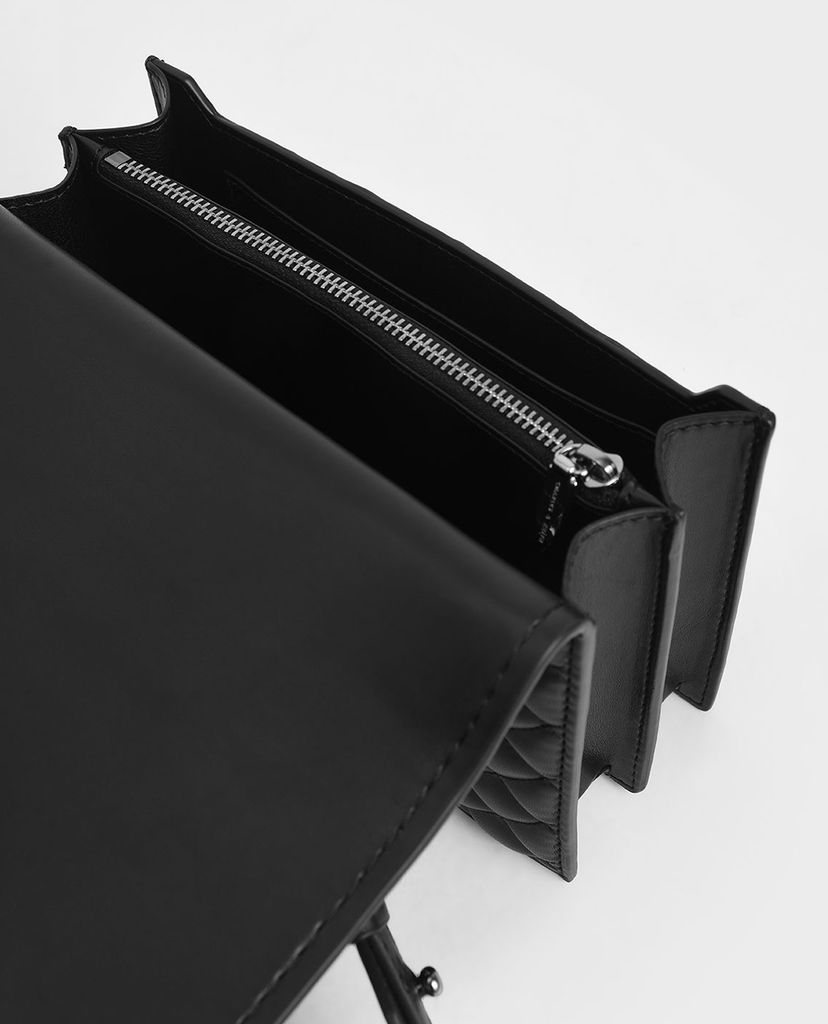 CHARLES & KEITH - Túi đeo chéo Quilted Crossbody