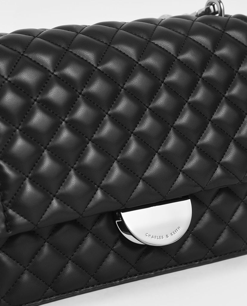 CHARLES & KEITH - Túi đeo chéo Quilted Crossbody