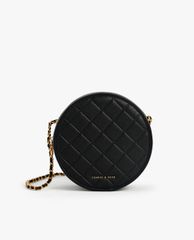 CHARLES & KEITH - Túi đeo chéo nữ phom tròn Quilted Circle