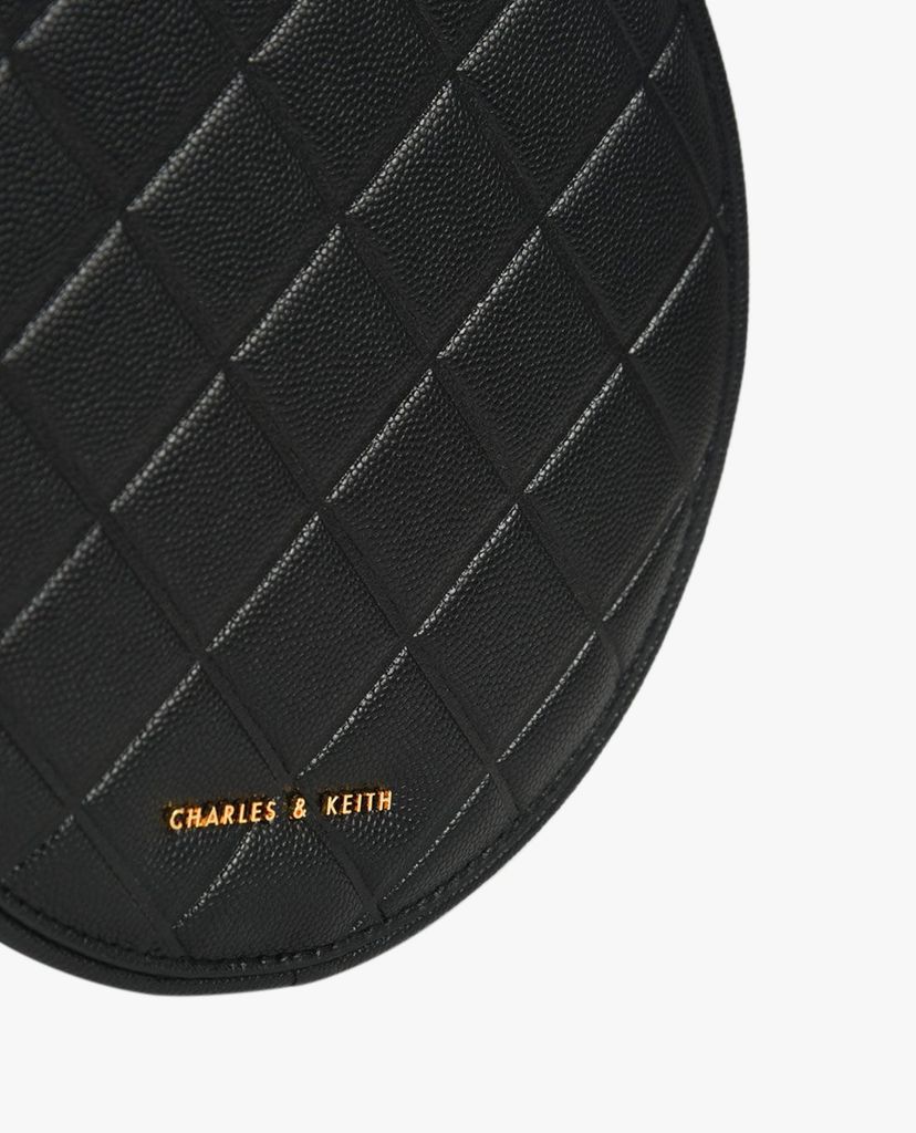 CHARLES & KEITH - Túi đeo chéo nữ phom tròn Quilted Circle