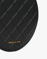 CHARLES & KEITH - Túi đeo chéo nữ phom tròn Quilted Circle