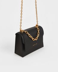 CHARLES & KEITH - Túi đeo chéo nữ hình chữ nhật Chain Handle