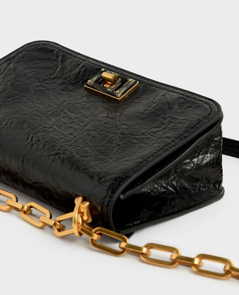 CHARLES & KEITH - Túi đeo chéo chữ nhật Chain Handle Crossbody
