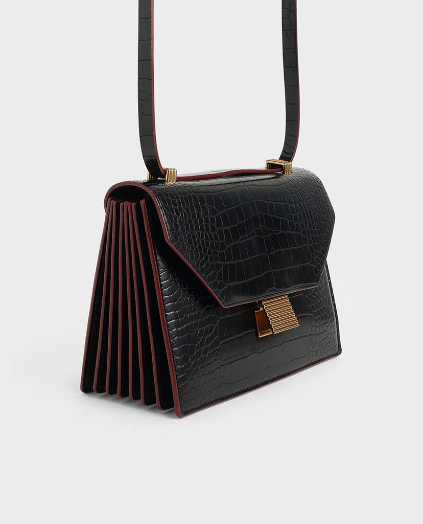 CHARLES & KEITH - Túi đeo chéo chữ nhật Metal Accent