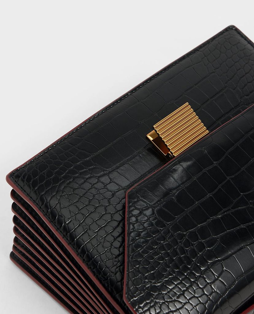 CHARLES & KEITH - Túi đeo chéo chữ nhật Metal Accent