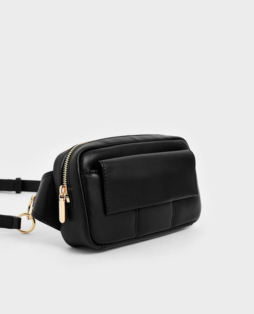 CHARLES & KEITH - Túi đeo chéo chữ nhật Quilted Rectangular