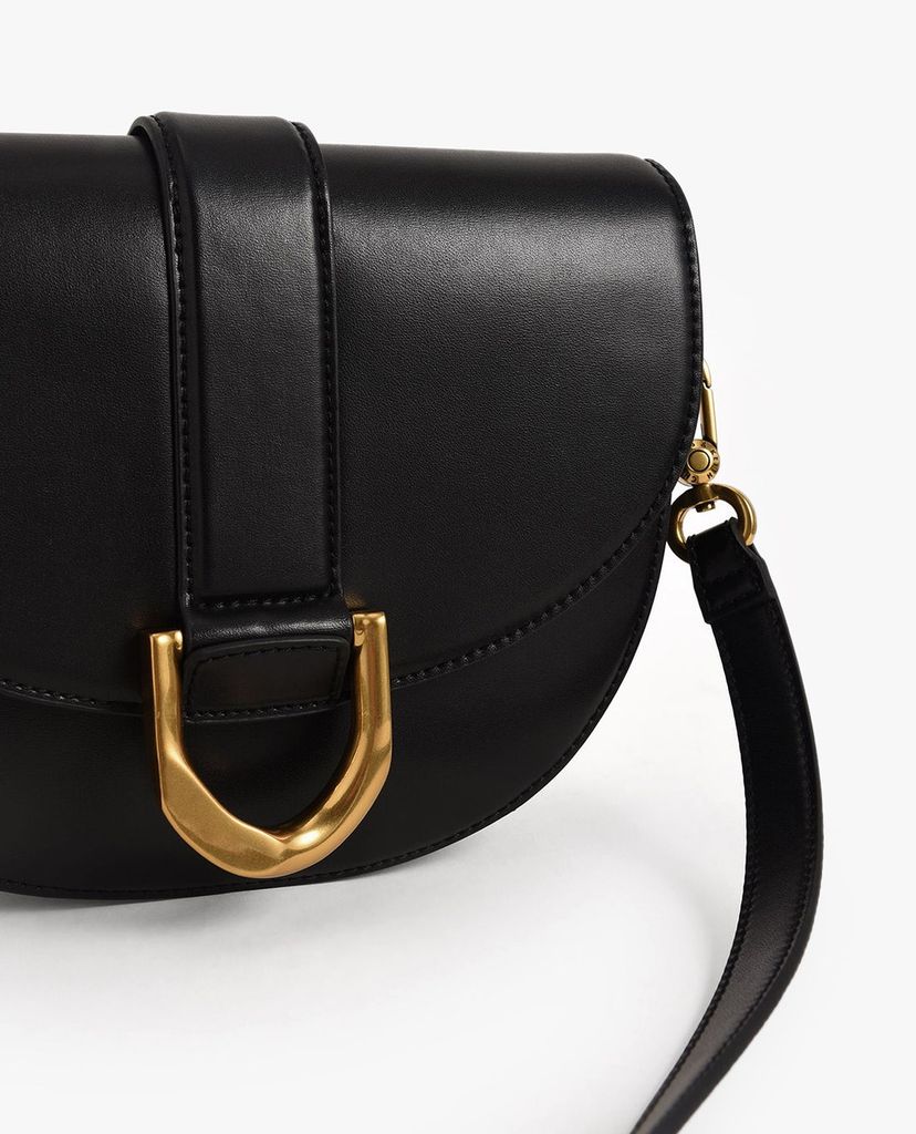 CHARLES & KEITH - Túi đeo vai nữ Metallic Buckle Saddle