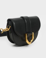 CHARLES & KEITH - Túi đeo vai nữ Mini Gabine Saddle