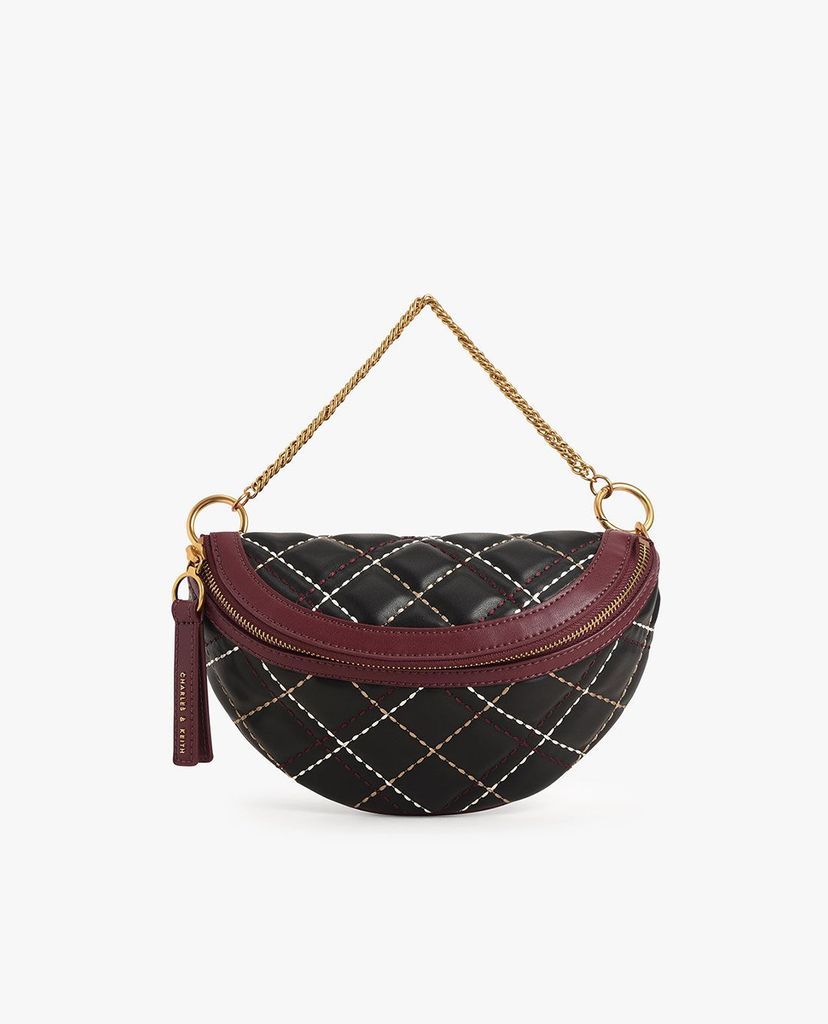 CHARLES & KEITH - Túi đeo chéo nữ hình bán nguyệt Half Moon