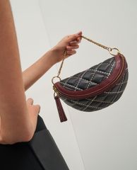 CHARLES & KEITH - Túi đeo chéo nữ hình bán nguyệt Half Moon