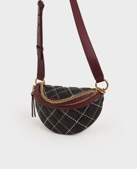 CHARLES & KEITH - Túi đeo chéo nữ hình bán nguyệt Half Moon