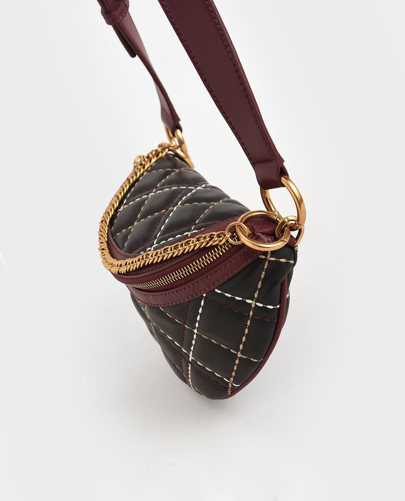 CHARLES & KEITH - Túi đeo chéo nữ hình bán nguyệt Half Moon