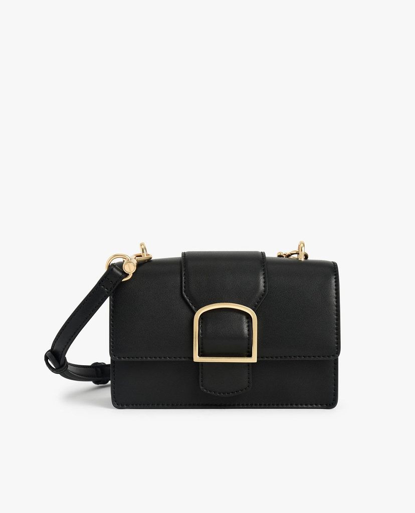CHARLES & KEITH - Túi đeo chéo nữ chữ nhật Metallic Buckle