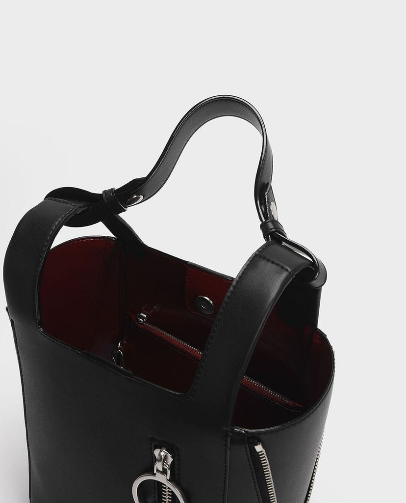 CHARLES & KEITH - Túi xách tay Ring Zip Pocket Square
