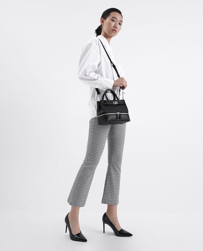 CHARLES & KEITH - Túi đeo vai Two Way Zip Structured