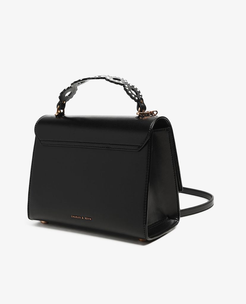 CHARLES & KEITH - Túi xách tay Metallic Structured Front Flap