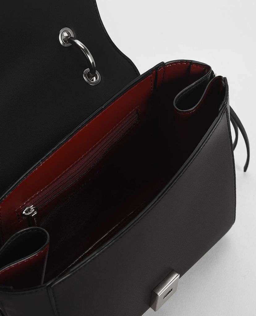 CHARLES & KEITH - Túi đeo vai Zip Pocket Trapeze