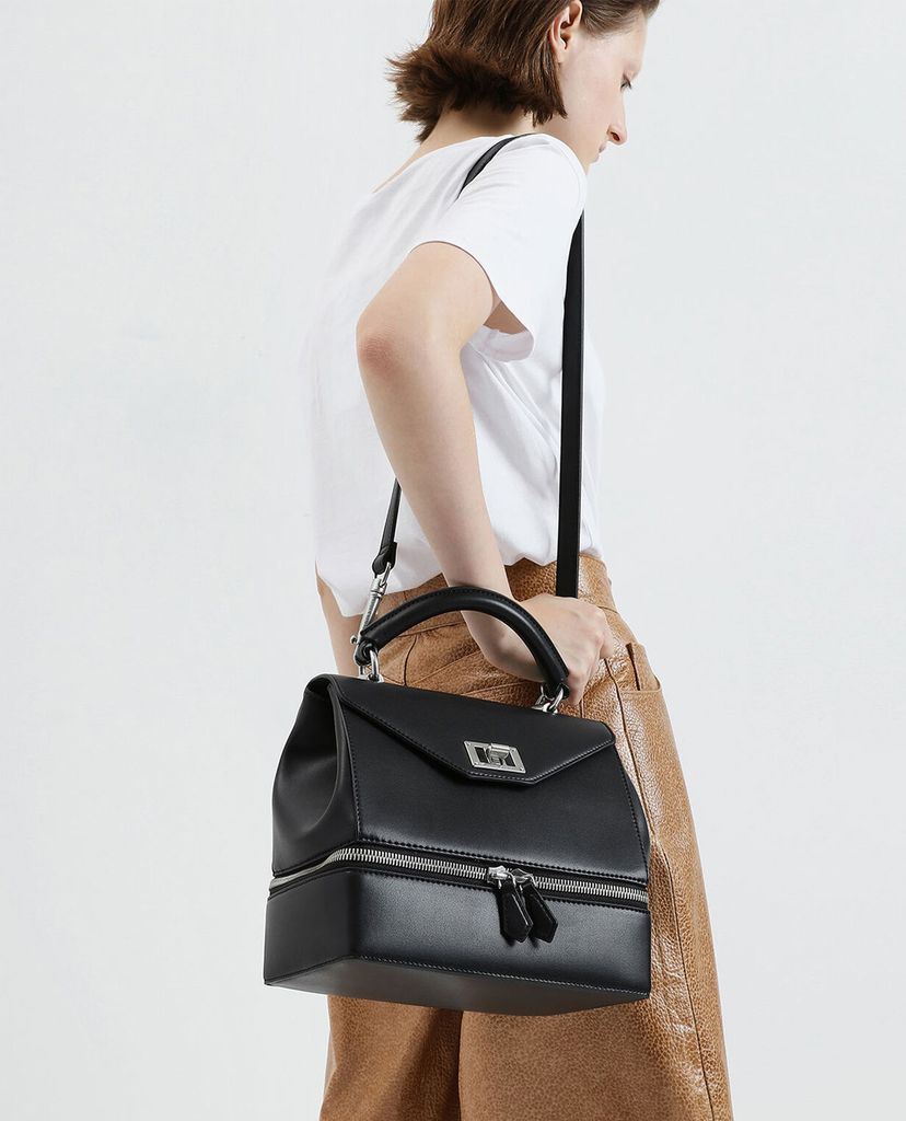 CHARLES & KEITH - Túi xách tay Wrinkled Effect Two Way Zip Top