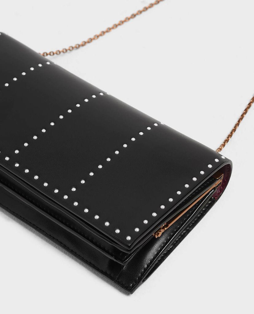 CHARLES & KEITH - Ví cầm tay Gem Encrusted