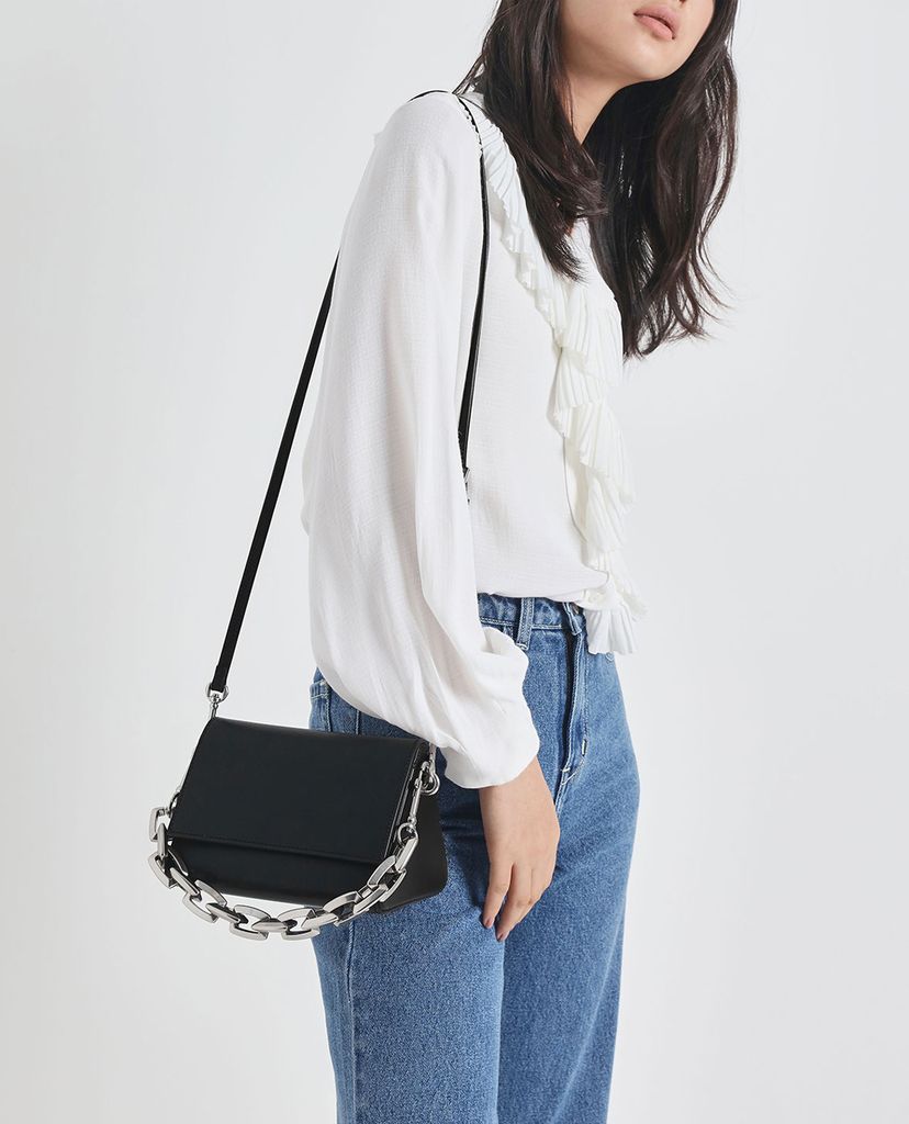 CHARLES & KEITH - Túi xách tay Chunky Chain Handle