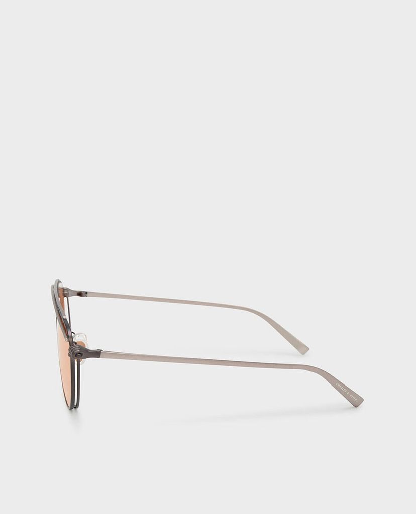 CHARLES & KEITH - Kính mát nữ thời trang Wire Frame
