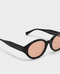 CHARLES & KEITH - Kính mát nữ Round Flower Frame